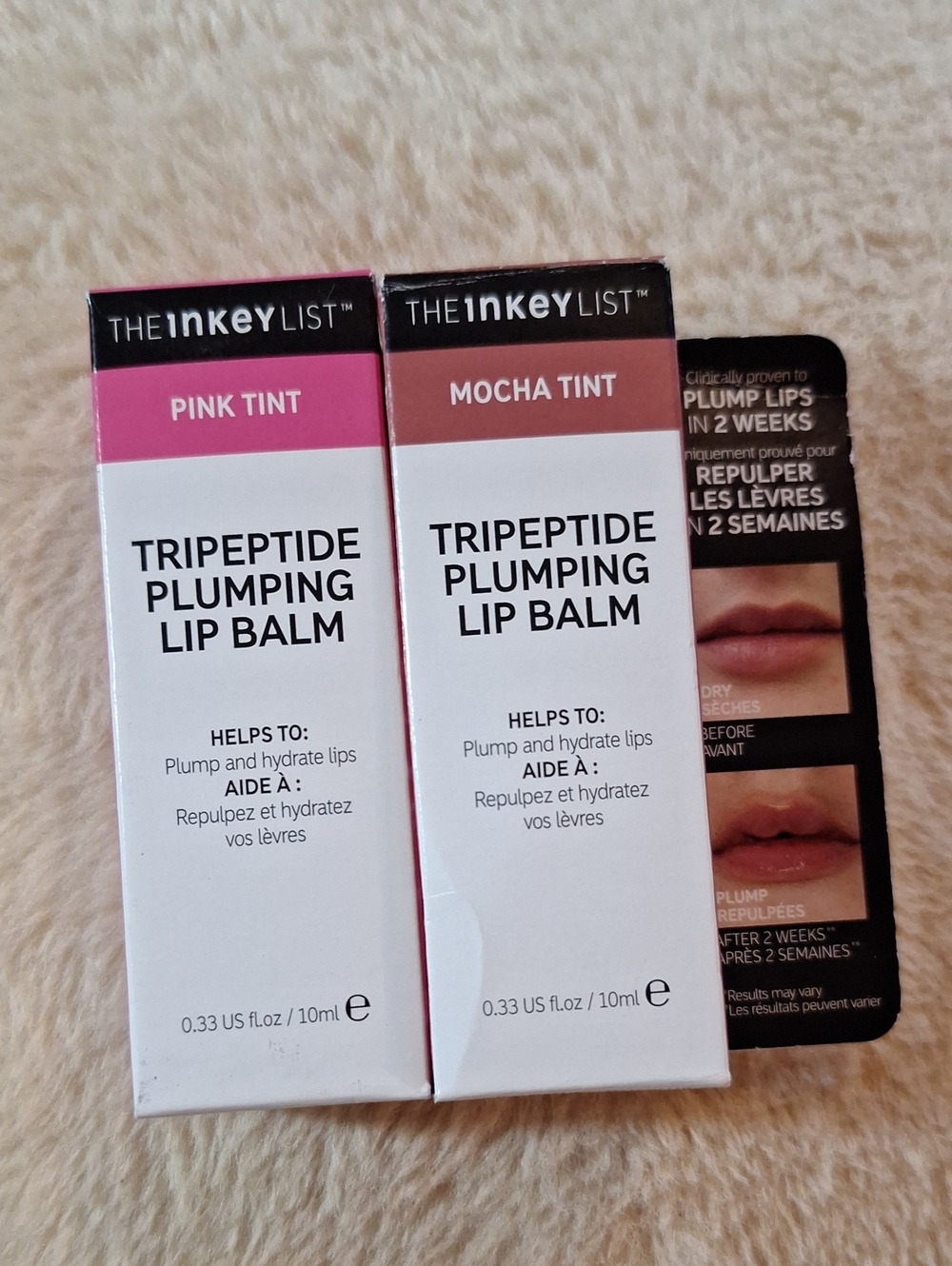 The INKEY List Tripeptide Plumping Lip Balm — Pink Tint & Mocha Tint
